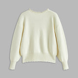 Cardigan med perlekant