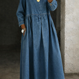 Sophie | Peter Pan Collar Denim Dress