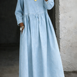 Sophie | Peter Pan Collar Denim Dress