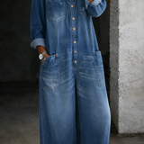 Elsie | Long-Sleeve Off-the-Shoulder Jumpsuit