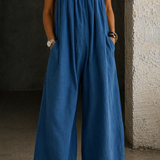Molly | Wide-Leg Denim Jumpsuit