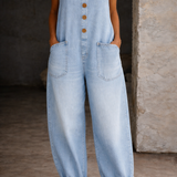Florence | Vintage Washed Cotton Dungarees