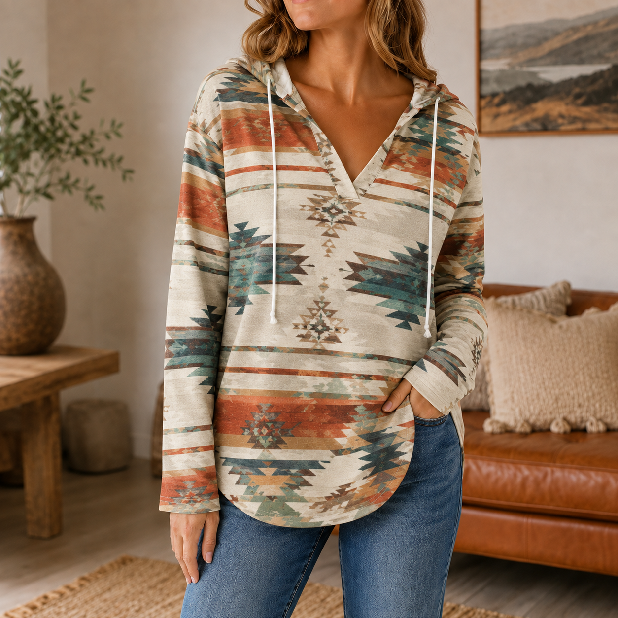 Ellis™ Patchwork Hættebluse