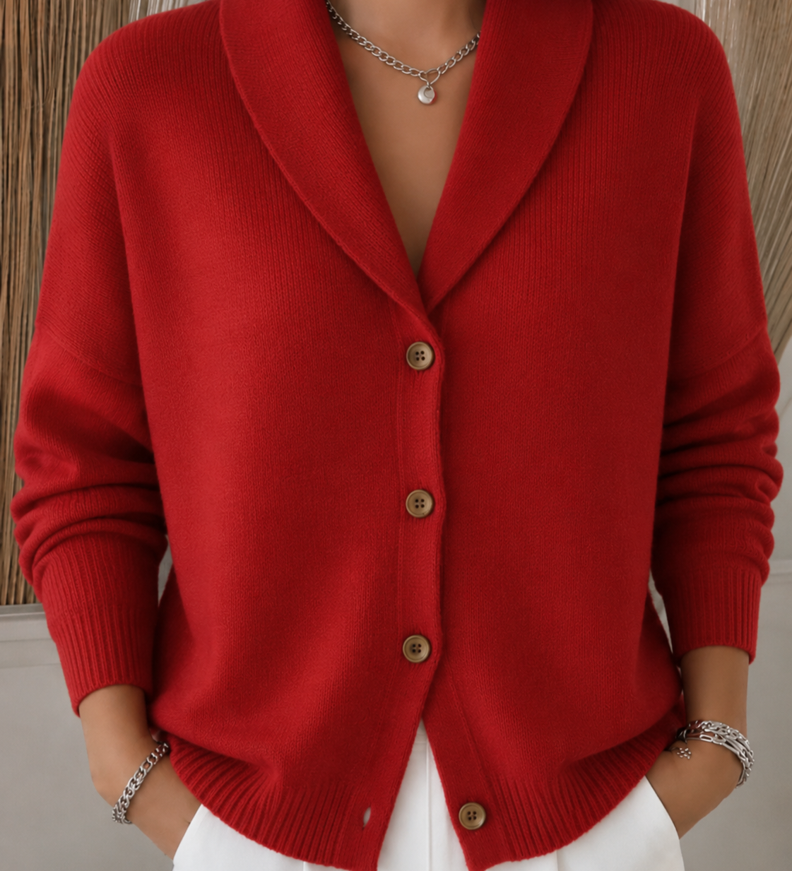 SIENNA™ - ELEGANT BUTTON COLLAR CARDIGAN