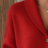 SIENNA™ - ELEGANT BUTTON COLLAR CARDIGAN