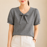 Clara Sløjfe Ginghambluse