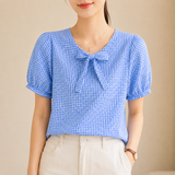 Clara Sløjfe Ginghambluse