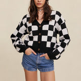 Elodie Mønstret Strik Cardigan