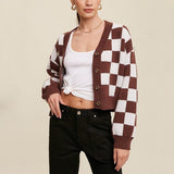 Elodie Mønstret Strik Cardigan