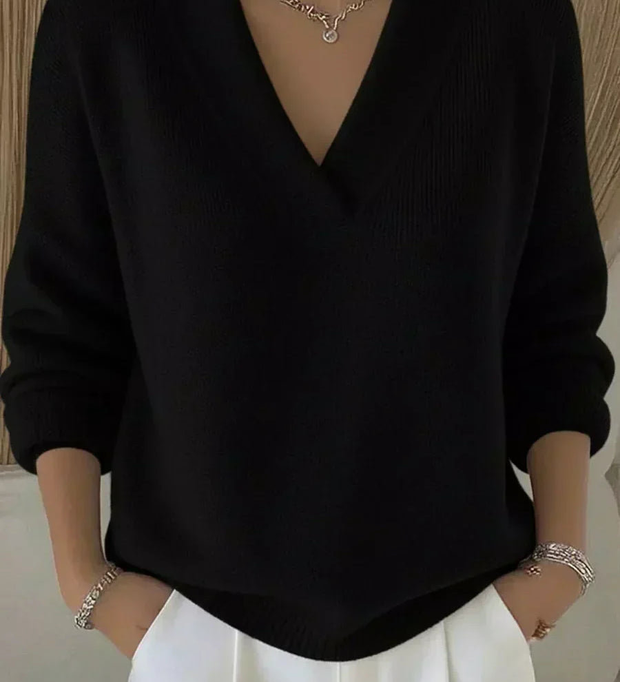 Violeta | Løs sweater med V-hals
