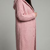 Oversized cardigan til kvinder med hætte