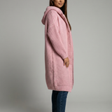 Oversized cardigan til kvinder med hætte