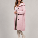 Oversized cardigan til kvinder med hætte