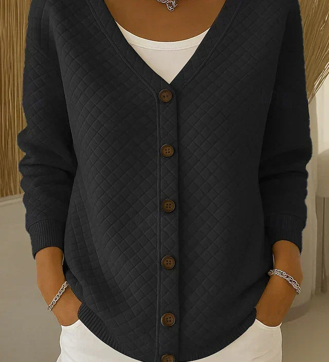 Leonor | Quiltet cardigan med knapper