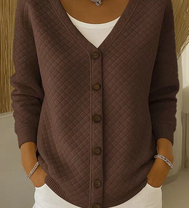 Leonor | Quiltet cardigan med knapper