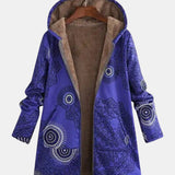 Luna | Midnatsblå Mandala Fleece Hoodie
