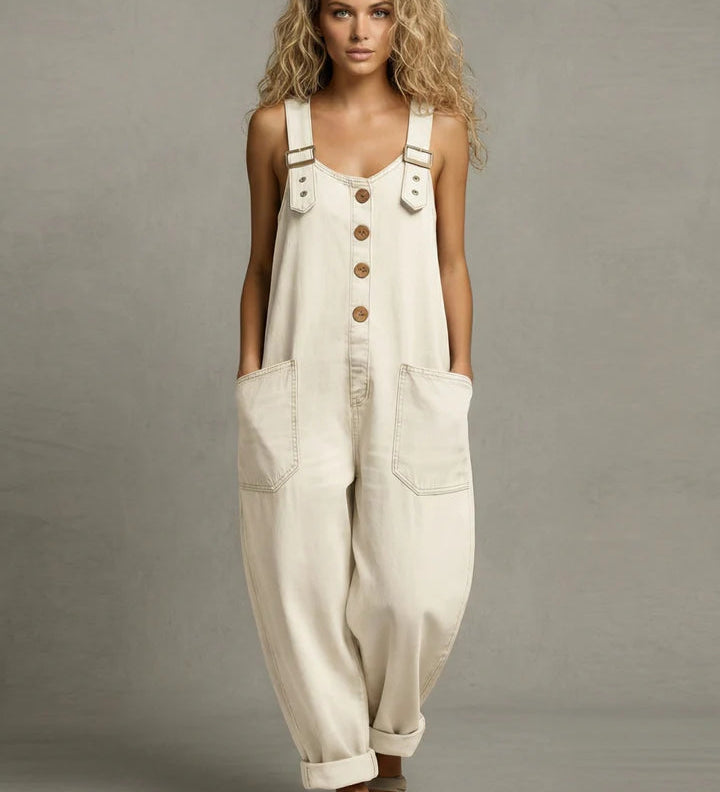 Harriet | Stilfuld denim-jumpsuit med lommer