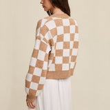 Elodie Mønstret Strik Cardigan