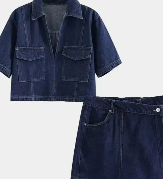 Malina | Denim sæt