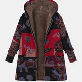 Marina | Boho Abstrakt Patchwork Hoodie Frakke