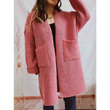Grovstrikket cardigan – Oversized vinterstrik med åben front