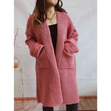 Grovstrikket cardigan – Oversized vinterstrik med åben front