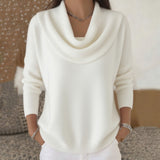 Julia | Sweater med vandfaldskrave