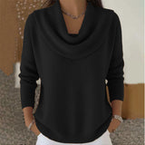 Julia | Sweater med vandfaldskrave