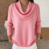 Julia | Sweater med vandfaldskrave