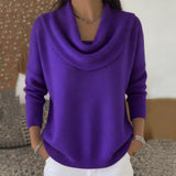 Julia | Sweater med vandfaldskrave