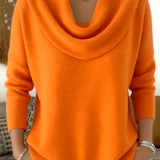 Julia | Sweater med vandfaldskrave