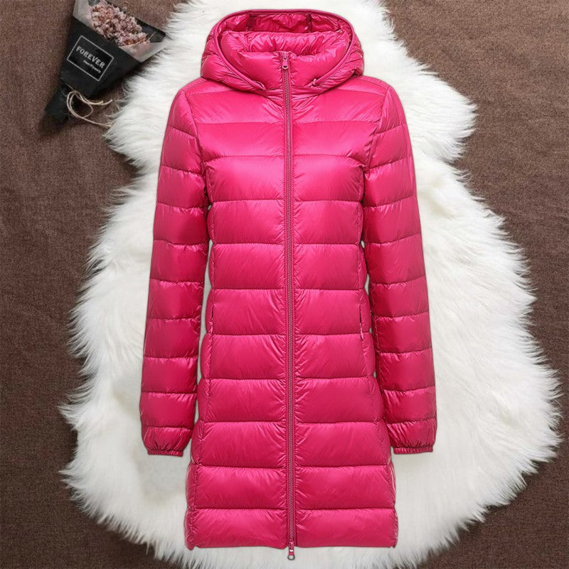 Helsa | Lang overgangsjakke med vat | PINK