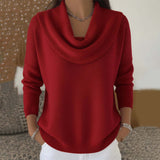 Julia | Sweater med vandfaldskrave