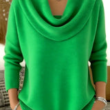Julia | Sweater med vandfaldskrave