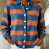 Livia | Stribet Strikket Cardigan