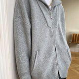 Casual oversized cardigan med åben krave