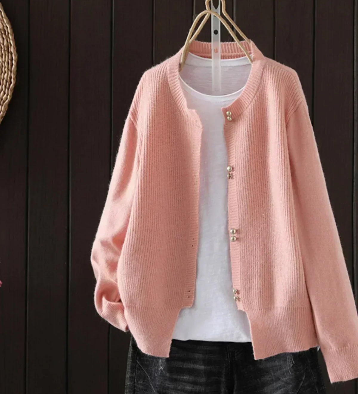 Elara | Perleknap cardigan