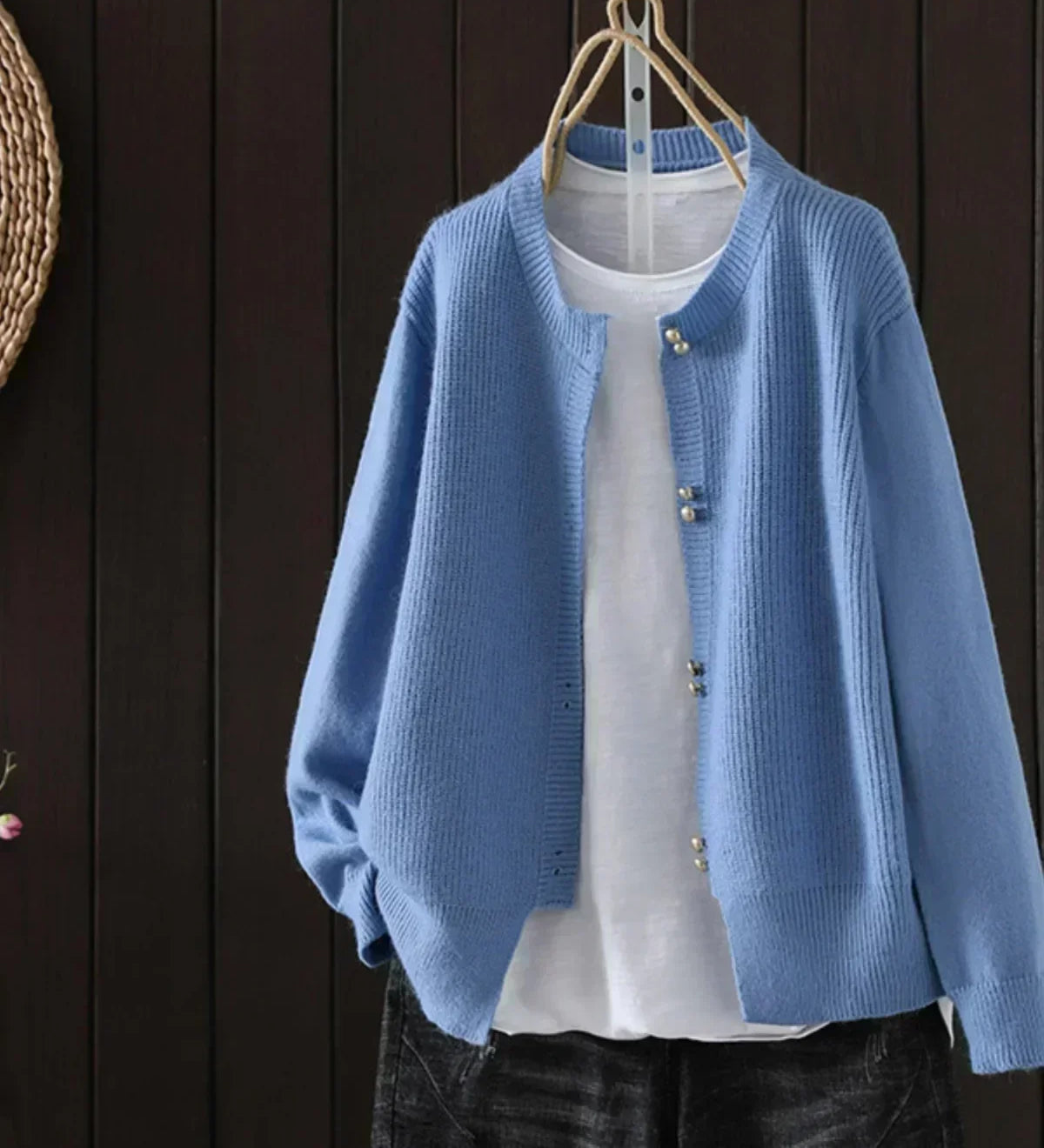 Elara | Perleknap cardigan