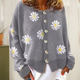 Cardigan med knapper – Klassisk langærmet strik