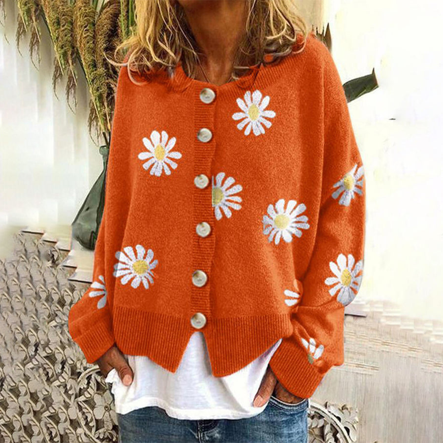 Cardigan med knapper – Klassisk langærmet strik