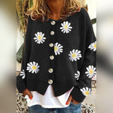 Cardigan med knapper – Klassisk langærmet strik