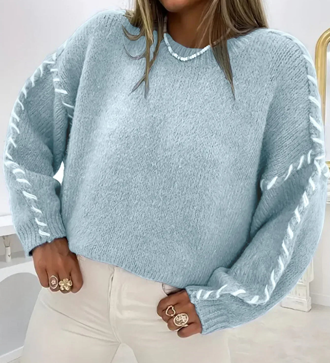 Nina | Varm Strikket Sweater