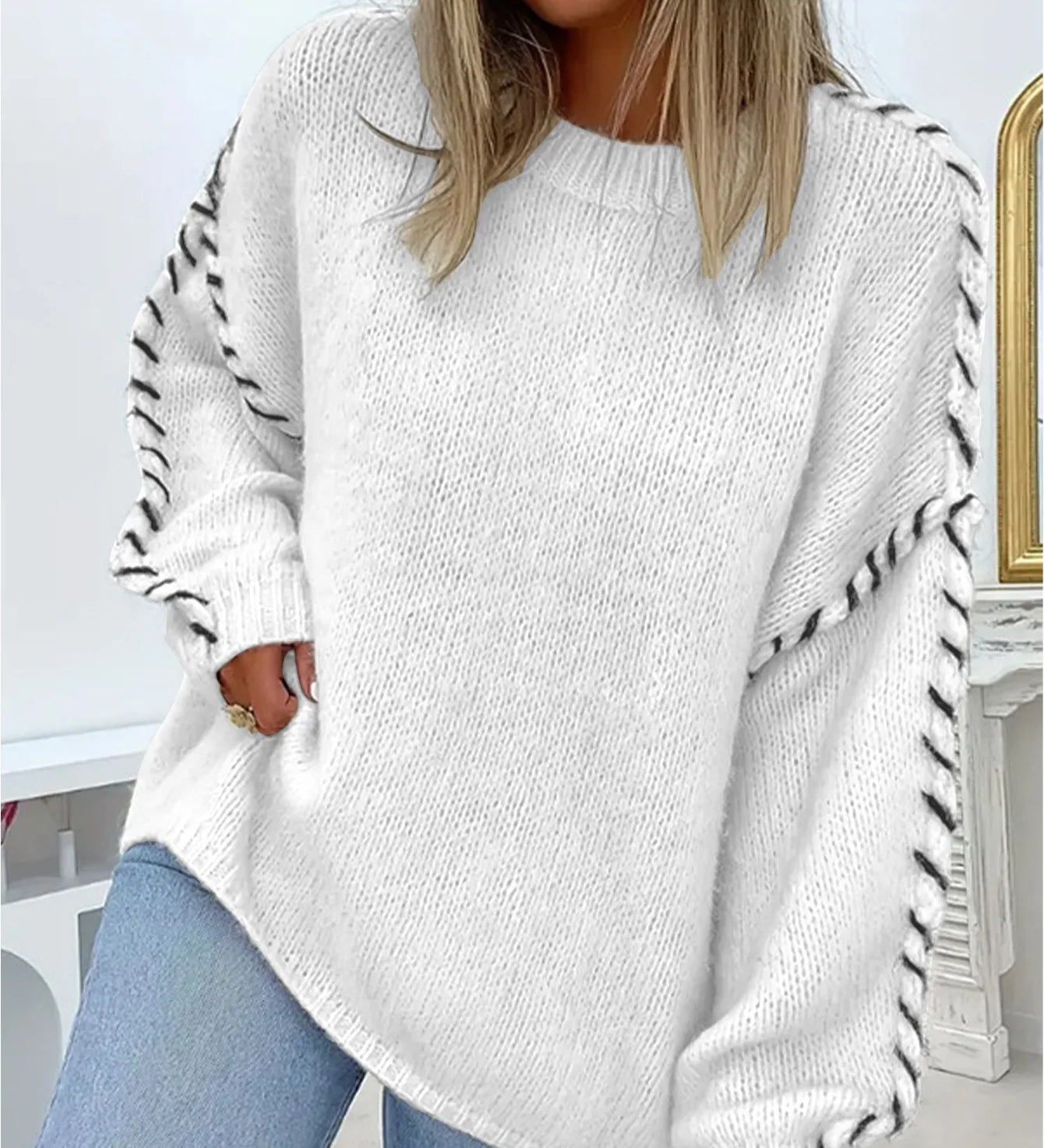 Nina | Varm Strikket Sweater