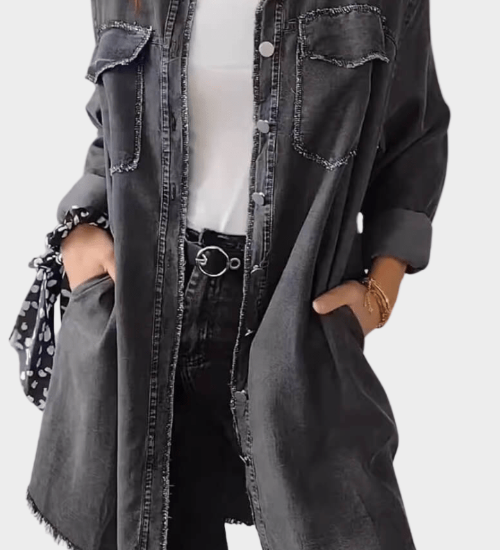 Sidsel | Denim skjortekjole