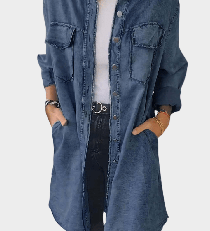 Sidsel | Denim skjortekjole