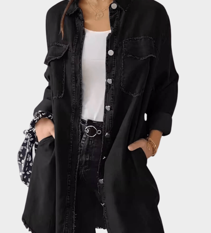 Sidsel | Denim skjortekjole