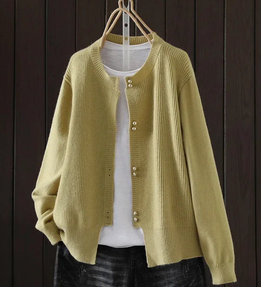Elara | Perleknap cardigan