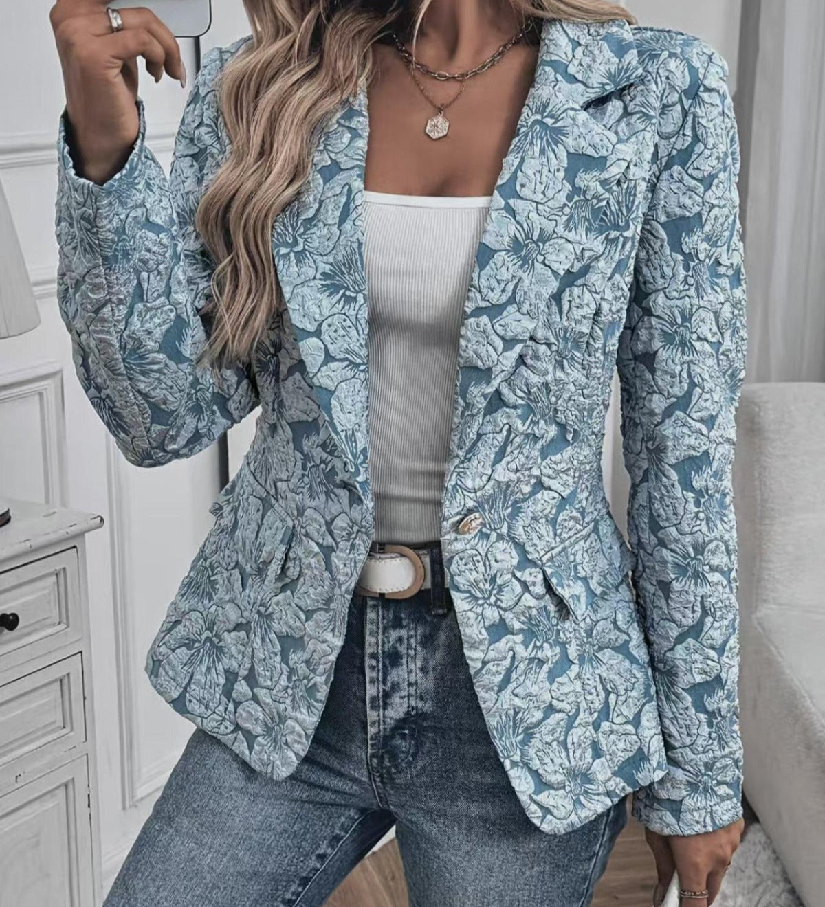 Rosamund | Paisley Jacquard Blazer