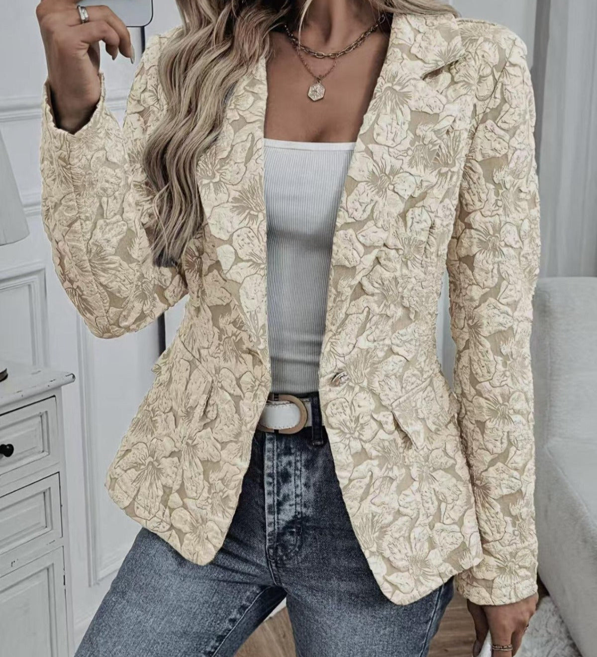 Rosamund | Paisley Jacquard Blazer