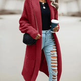 Oversized cardigan til kvinder med hætte